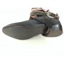 SCARPE  DONNA TEXANINO LAVORATO A MANO IN CAMOSCCIO NERO ECLIPSE H.MADE  D14PR02