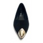 Scarpe donna Gold&gold décolleté bassa a punta in ecosude nero D21GG17
