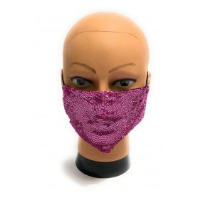 Mascherina facciale lavabile  Elite Lurex pink  protettiva individuale antigoccia ELI52