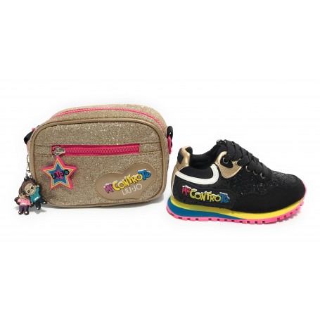 Scarpe bambino Liu-Jo sneaker Me Contro Te Wonder 20 + shoulder bag glitter ZS22LJ02 4F1007