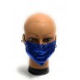 Mascherina facciale lavabile  Elite Paillettes Blu silver ELI60