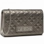 Borsa donna Love Moschino a spalla/ tracolla in ecopelle trapuntata argento BS23MO150 JC4079