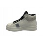Scarpe donna Gold&gold sneaker alto ecopelle bianco/ nero con glitter D23GG12 GB548