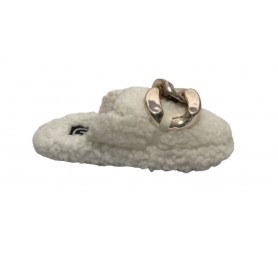 Scarpe donna Gold&gold pantofola in pelo sintetico sherpa bianco D22GG06