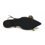 Scarpe donna Elite sabot con tallone aperto a punta in pelle colore nero DS22EL08 4525