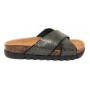 Scarpe donna Gold&gold sandalo ecopelle nero con strass DS21GG53