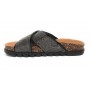 Scarpe donna Gold&gold sandalo ecopelle nero con strass DS21GG53