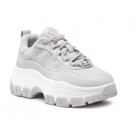Scarpe donna Guess sneaker zeppa Brenia ecopelle grigio DS22GU57 FL5BRNFAL12
