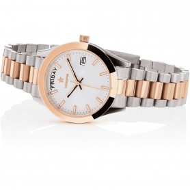 Donna Orologio Hoops Luxury in Acciaio 2620lsrg03 Silver Rose Gold White