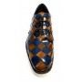Scarpe uomo Harris francesine pelle shade blu e lino   U17HA144