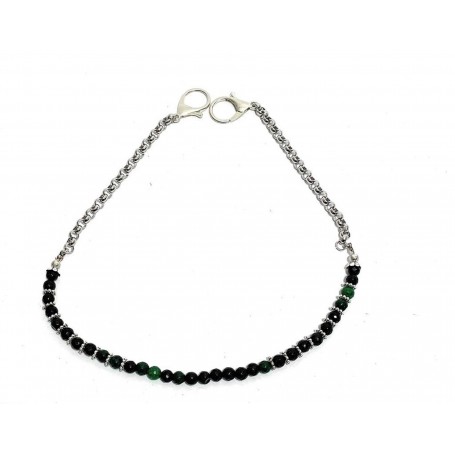 CATENA PER PORTAFOGLI/ JEANS SODA STONE PIETRE DURE SEMINOBILI AGATA VERDE SODA20