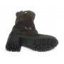 Scarpe donna Elite stivale biker fondo carrarmato pelle scamosciata testa di moro D21EL03