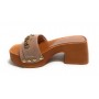 Sandalo Guess Clarissa zoccolo TC 70 in pelle sand DS22GU69 FL6CSSLEA01