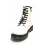 Scarpe donna Gold&gold anfibio in ecopelle bianco con fondo carrarmato D22GG07 GS80