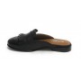 Scarpe donna Elite sabot con frange in pelle colore nero DS21EL04