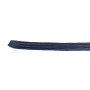 Cinta  in pelle intrecciata elasticizzata blu, altezza 3,0 cm A20EL09