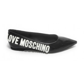 Scarpe donna Moschino ballerina a punta in colore nero vernice D21MO22
