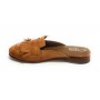 Scarpe donna Elite sabot con frange in pelle giallo senape DS21EL03