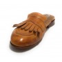 Scarpe donna Elite sabot con frange in pelle giallo senape DS21EL03