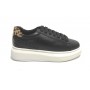 Scarpe donna sneaker con zeppa Gold&gold ecopelle nero/ leopard D21GG09
