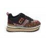 Scarpe donna sneaker Gold&gold ecopelle / glitter bronzo D23GG31 GB521