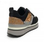 Scarpe donna sneaker Gold&gold ecopelle / glitter nero D23GG32 GB521