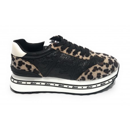 Scarpe donna sneaker Gold&gold ecopelle animalier  D22GG15 GB151