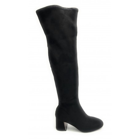 Scarpe donna stivale Gold&gold tc 55 in ecopelle scamosciato stretch colore nero - D20GG40