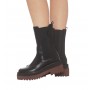 Scarpe donna stivale Liu-Jo purple 10 bootie con zeppa ecopelle nero D22LJ15 SF1045