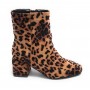 Scarpe donna tronchetto Gold&gold in ecopelle scamosciato leopardato D22GG27 GP173