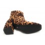 Scarpe donna tronchetto Gold&gold in ecopelle scamosciato leopardato D22GG27 GP173