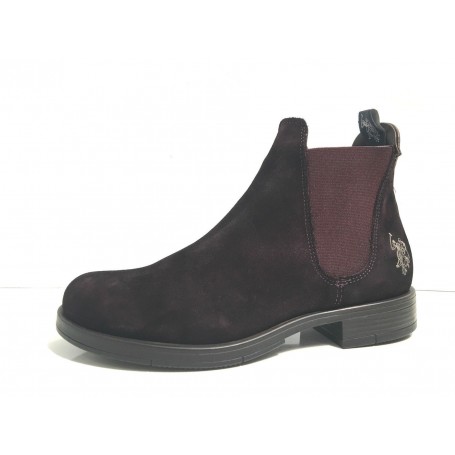 SCARPE DONNA US POLO MOD PHOENIX ELASTICIZZATA SUEDE BROWN BURGUNDI TC30 D17UP04