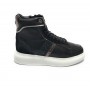 Scarpe donna US Polo sneaker alto Cardi006 in pelle black/ silver D23UP10
