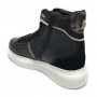 Scarpe donna US Polo sneaker alto Cardi006 in pelle black/ silver D23UP10
