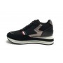 Scarpe donna US Polo sneaker running Sylvi 001C in suede/ ecopelle black/ peltro D23UP05