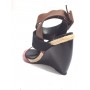 SCARPE DONNA ZEPPA A SANDALO PIERRE HARDY IN PELLE E CORDA ROSSA NERA E NERA