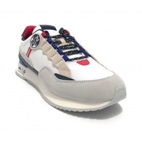 Scarpe  sneaker Winch Recy 060 suede/ nylon white/ navy/ red US23NS05