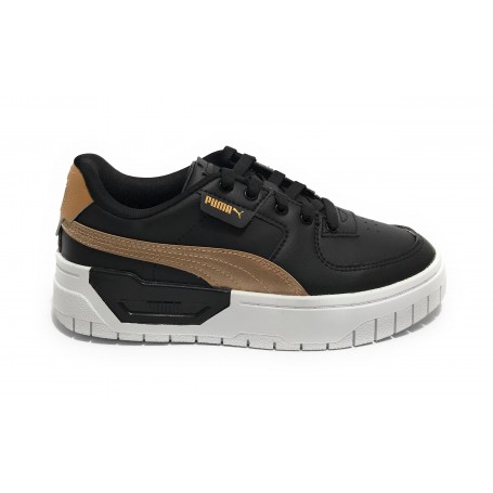 Scarpe Puma sneaker Cali Dream Shiny Pack in pelle black/ gold ZS23PU09 393357_04