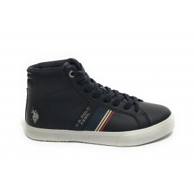 Scarpe U.S. Polo sneaker alto Marcs in ecopelle blue uomo U22UP01