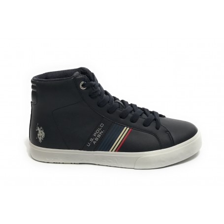 Scarpe U.S. Polo sneaker alto Marcs in ecopelle blue uomo U22UP01