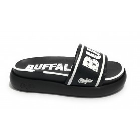 Slipper donna Buffalo Rey ecopelle vegan nero DS22BF04 BN16110561