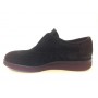 Scarpe uomo Barracuda brogue scamiciata velour nero con zeppa melanzana U14BA04