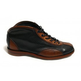 Scarpe uomo Botti polacchino Piper col. blu camel/ dattero U18BO04