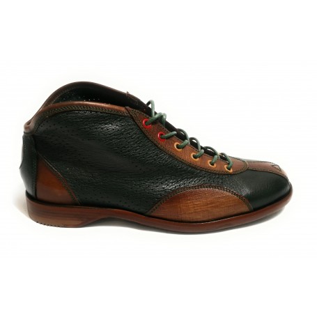 Scarpe uomo Botti polacchino Piper col. verde camel/ dattero U18BO05