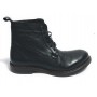 SCARPE UOMO CAVALLINI ANFIBIO IN PELLE LAVATA COLORE NERO HAND MADE U18CA03
