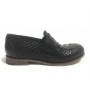 SCARPE UOMO CAVALLINI MOCASSINO F.CUOIO PELLE INTRECCIATA A MANO NERO US17CA06