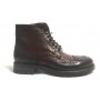 Scarpe uomo Cavallini polacchino brogue in pelle color cognac hand made U18CA02