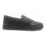 SCARPE UOMO CAVALLINI SLIPON ARTIGIANALE PELLE INTRECCIATA A MANO NERO  US17CA01