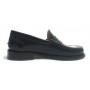 SCARPE UOMO ELITE MOCASSINO FONDO IN CUOIO CUCITO CON TACCO COLORE NERO US17EL05