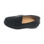 SCARPE UOMO ELITE MOCASSINO FONDO IN CUOIO CUCITO CON TACCO COLORE NERO US17EL05